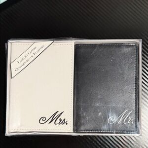 Elegant Black and White Passport Covers Set